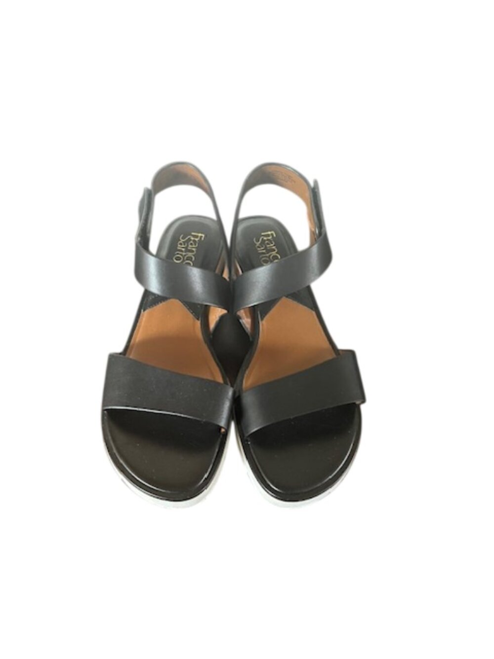 Franco Sarto Chiara Black Leather Sandals – Women’s Size 8M *worn once*